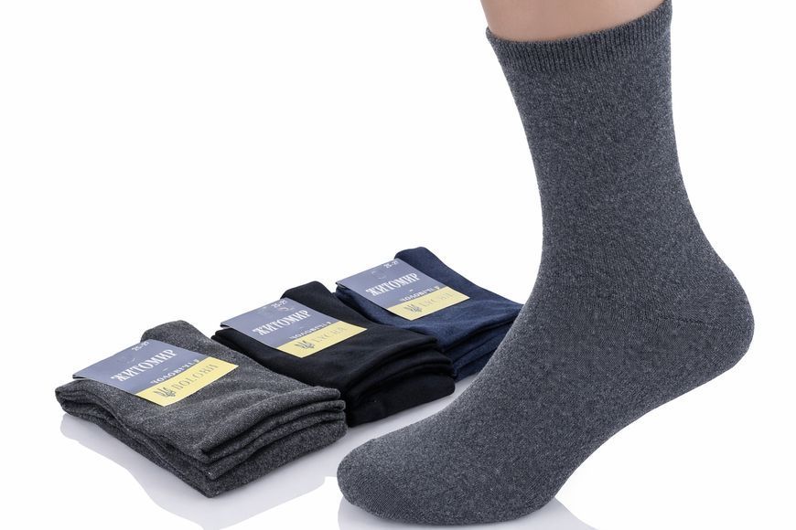 Носки 12 пар "Житомир LYCRA" 3 цвета классические 25-27 (40-42) размер 2869969074 фото