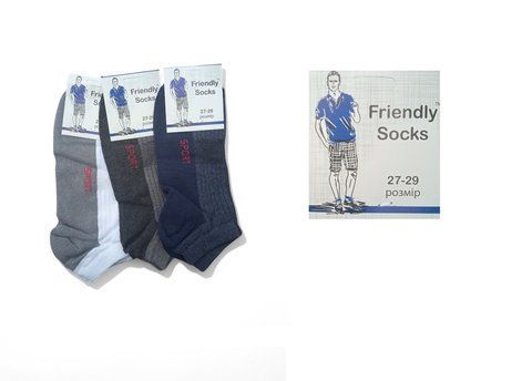 Упаковка коротких шкарпеток 12 пар FRIENDLY SOCKS 3 кольори (42-45) розмір 2547462119 фото