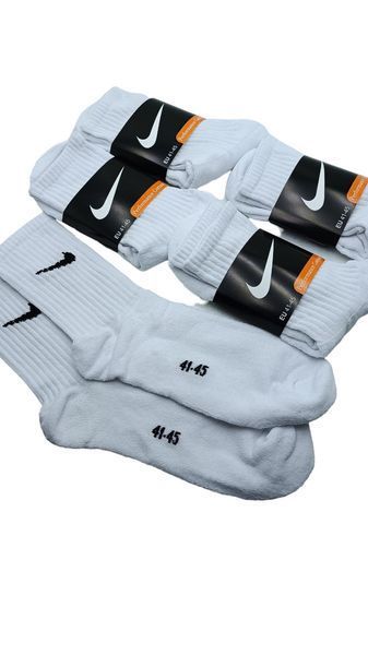 6 пар носков NIKE зимние махровые 3 пари белые + 3 пари черные 41-45р. 2432440857 фото