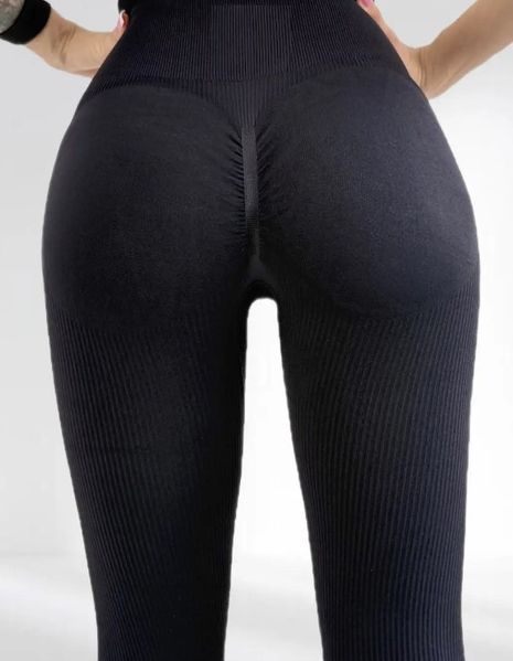 Лосіни (легінси) жіночі ТМ "ЛАСТІВКА" рубчик з ефектом push-up M/L OVERSIZE (46-48) 2467506022 фото