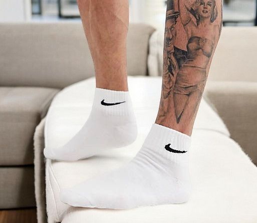 6 пар у коробці, подарунковий набір шкарпеток (3 короткі + 3 високі) NIKE білі 41-44р. 2319035629 фото