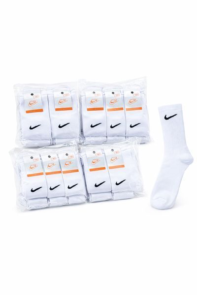 6 пар в упаковці, шкарпетки NIKE високі білі 36-39р. 2083583426 фото