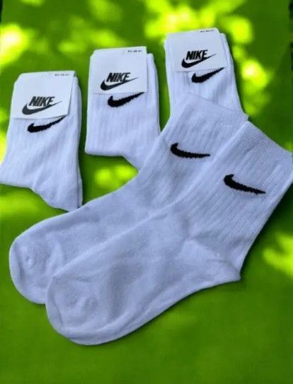12 пар в упаковке, Носки NIKE высокие белые&nbsp;р. 36-41 2328195202 фото