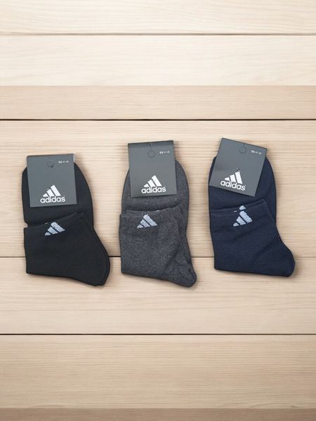 12 пар в упаковці, шкарпетки ADIDAS 3 кольори 41-45р. 2486038206 фото
