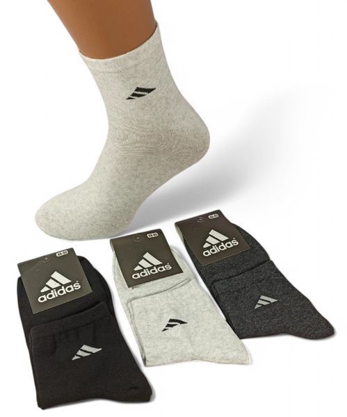 12 пар в упаковці, шкарпетки ADIDAS 3 кольори білі 40-45 грн. 2505008307 фото