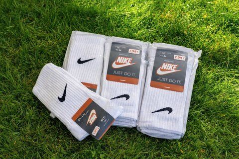 12 пар в упаковке, носки NIKE высокие белые 39-41 р. 2579300923 фото