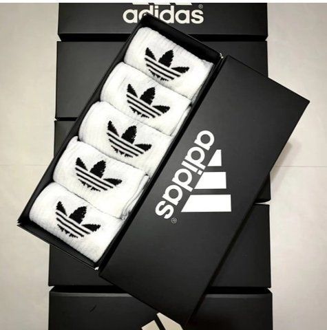 5 пар у коробці, подарунковий набір високих шкарпеток ADIDAS 41-45р. 2174378260 фото