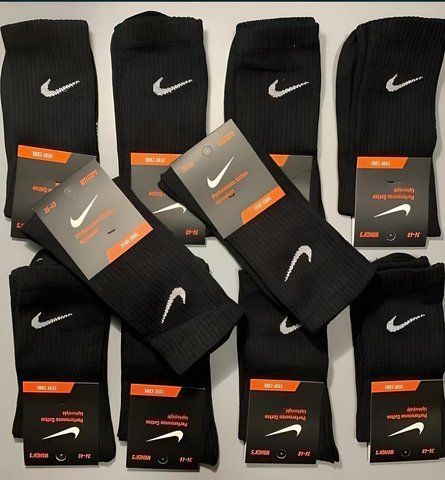12 пар в упаковке, носки NIKE черные 2018748323 фото