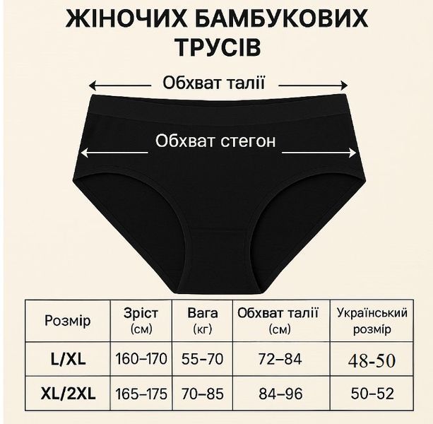Трусы женские бамбуковые ТМ "TIMANNI " набор 6 шт L/XL (48-50) р 2696754927 фото