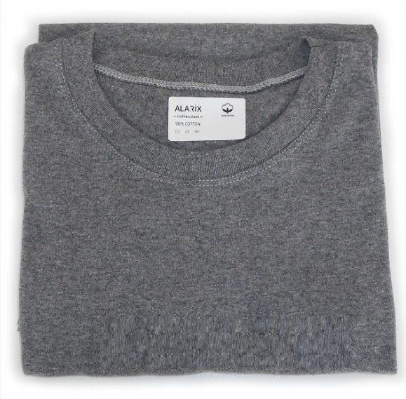 Футболка хлопковая мужская серая 3 шт в упаковке 100% хлопок (5XL/56-58)) 2502217384 фото