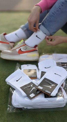 1 пара носки NIKE белые 36-39р. с резинкой на стопе 2049102536 фото