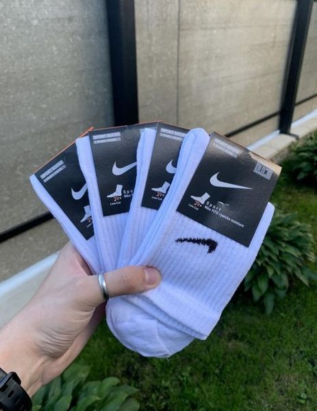1 пара носки NIKE белые 36-39р. с резинкой на стопе 2049102536 фото