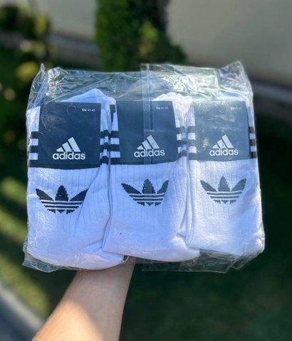 12 пар в упаковці, шкарпетки ADIDAS високі білі 41-45р. 1960996763 фото