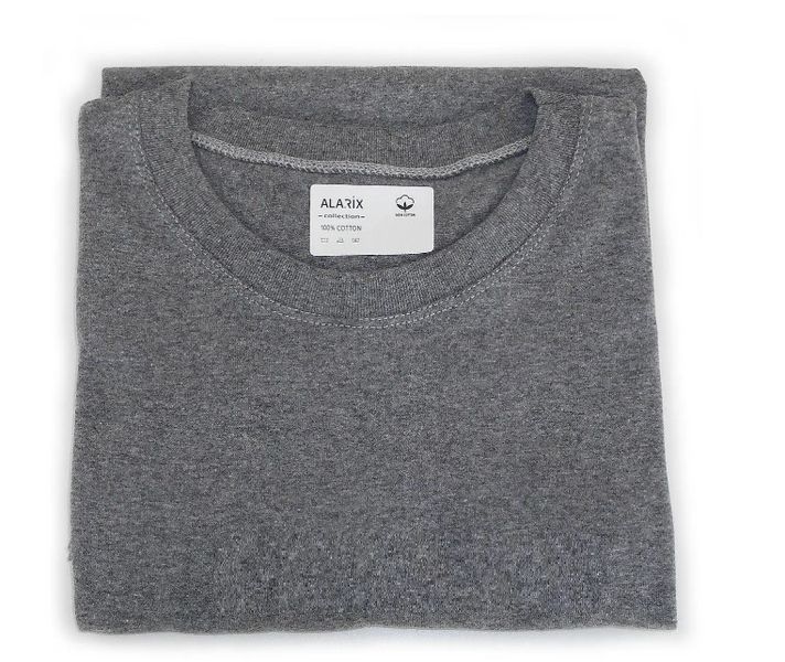 Футболка бавовняна чоловіча сіра 3 шт в упаковці 100% бавовна ( 2XL/50-52) 2502219257 фото