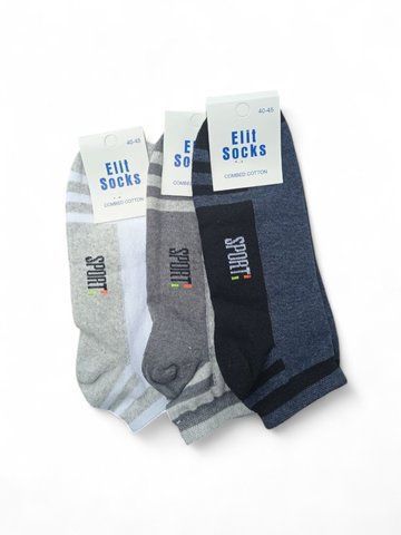 Носки 12 пар спортивные короткие ТМ"ELIT Socks" 3 цвета 40-45 размер 2594480837 фото