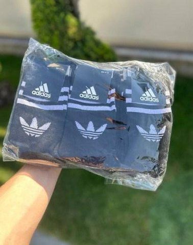 12 пар в упаковці, шкарпетки ADIDAS високі чорні 41-45р. 1961921974 фото