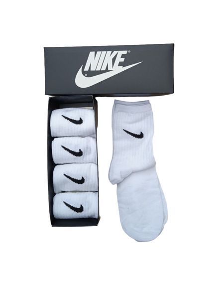 5 пар у коробці, подарунковий набір шкарпеток NIKE білі 41-44р. 2146504311 фото
