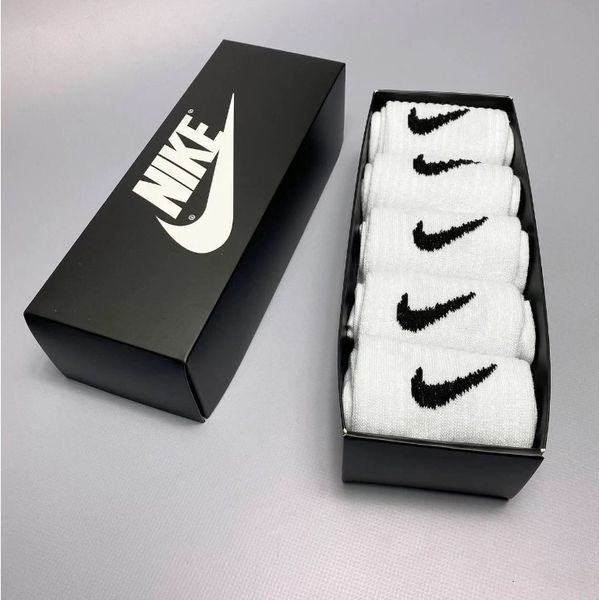 5 пар у коробці, подарунковий набір шкарпеток NIKE білі 41-44р. 2146504311 фото