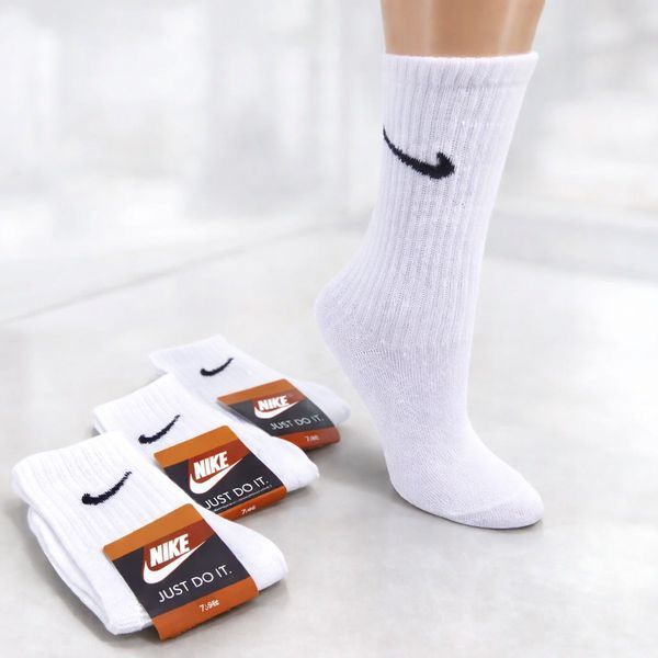 12 пар в упаковці, шкарпетки NIKE високі білі 41-44 р. 1897147195 фото